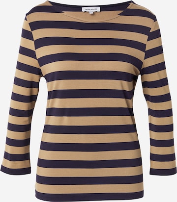 Tricou de la MORE & MORE pe albastru: față