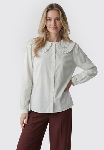 Usha - Blusa en gris: frente