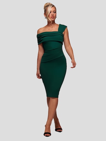 GODDIVA Jurk in Groen: voorkant