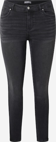 juoda ONLY Carmakoma Siauras Džinsai 'CARKARLA': priekis