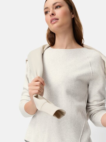 CAMEL ACTIVE Strickpullover mit Rundhalsausschnitt in Weiß