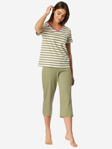 SCHIESSER Pajama ' Casual Essentials ' in Green