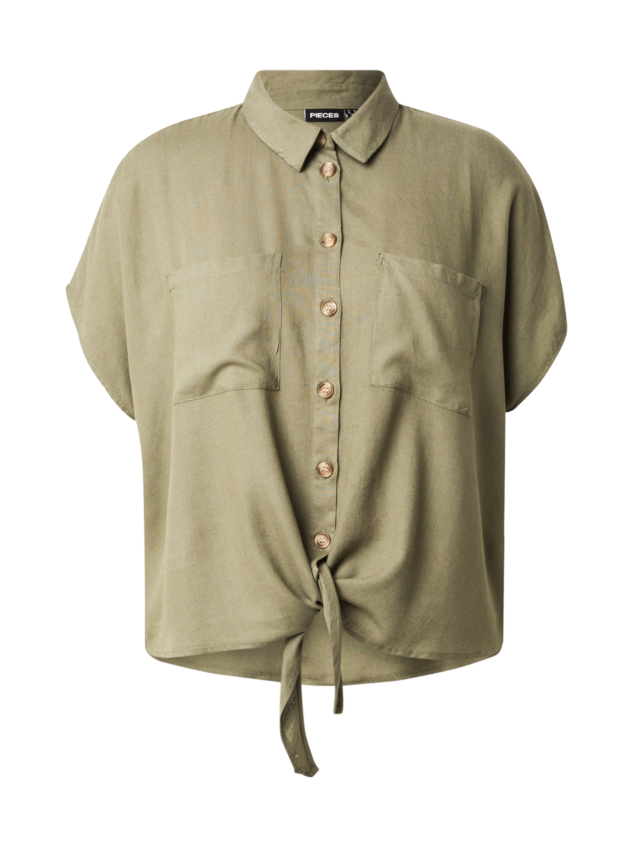 PIECES Curve Blouse &#x27;PCPIA&#x27; in Green: front