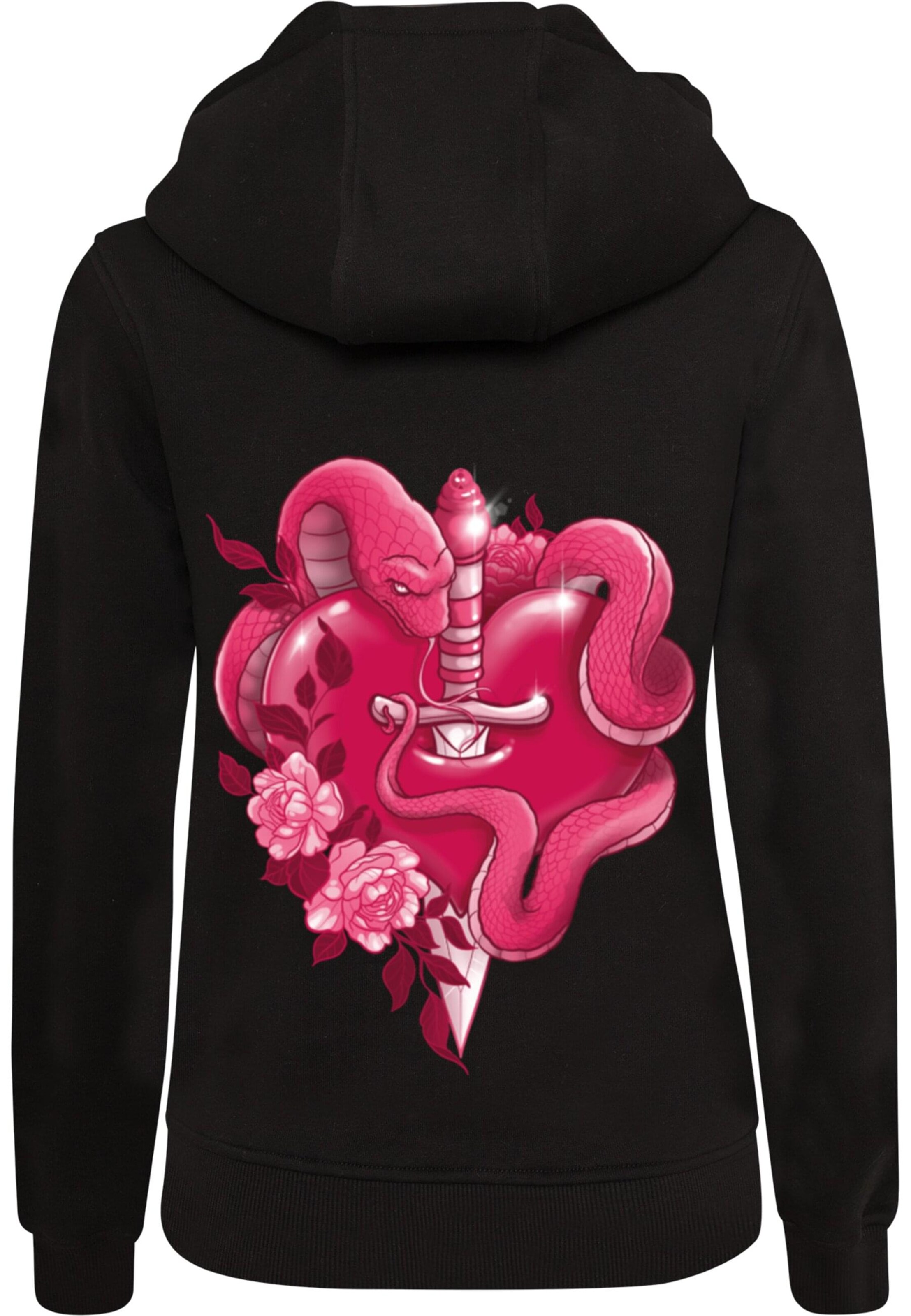 Felpa 'Snakes Heart' di Mister Tee in nero