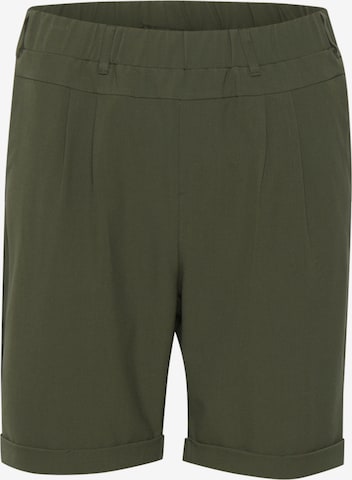 Kaffe - regular Pantalón plisado 'Jillian' en verde: frente