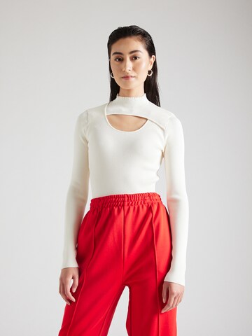HUGO Pullover in Weiß: Vorderseite