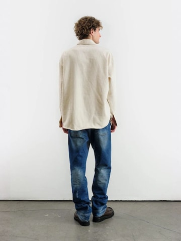 Giesto Comfort fit Button Up Shirt in Beige