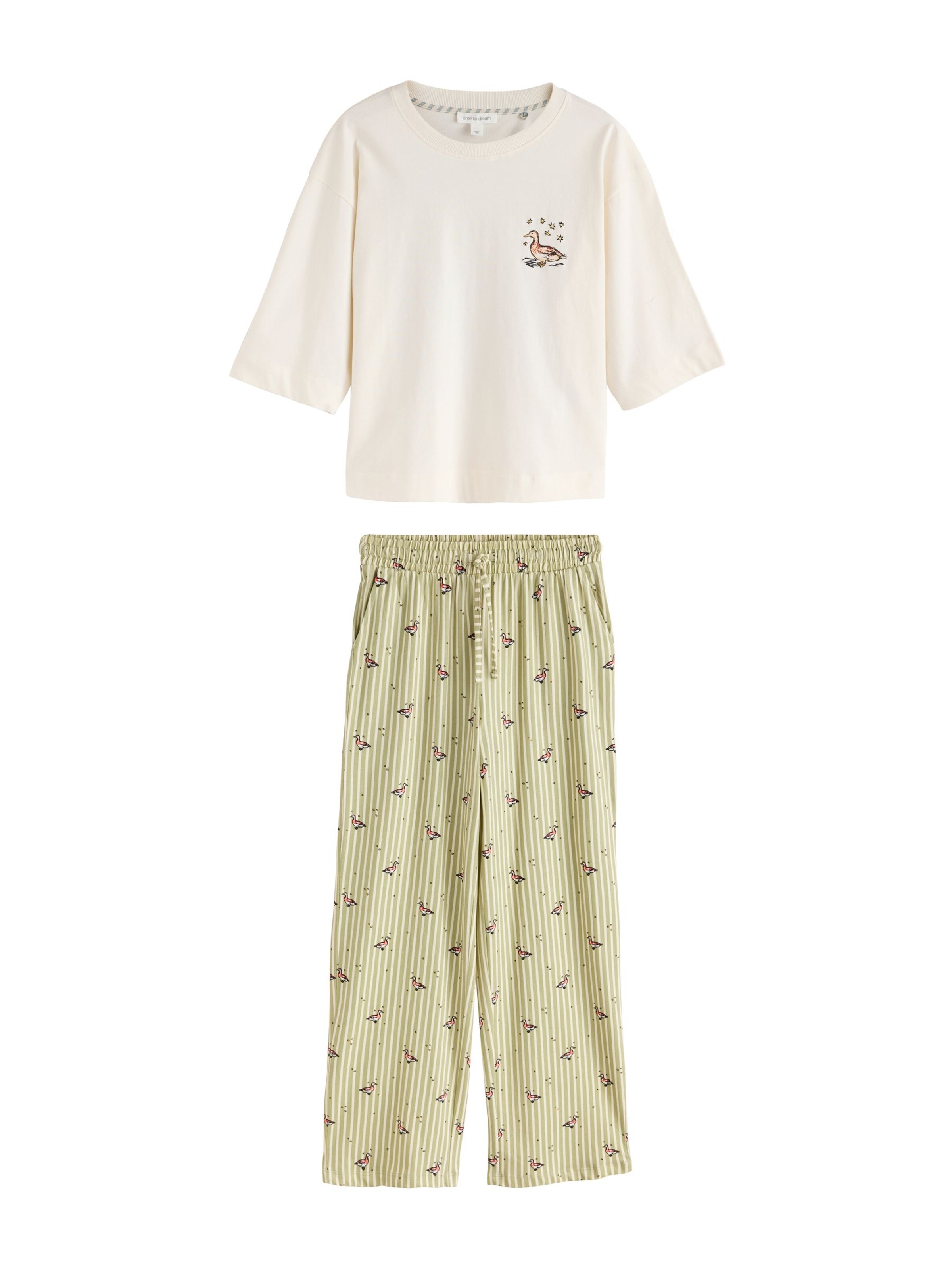 Next - Pijama en verde: frente