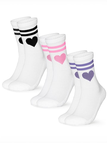 Occulto Athletic Socks 'Venus' in White: front