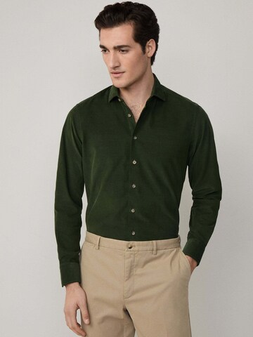 Coupe slim Chemise Hackett London en vert : devant