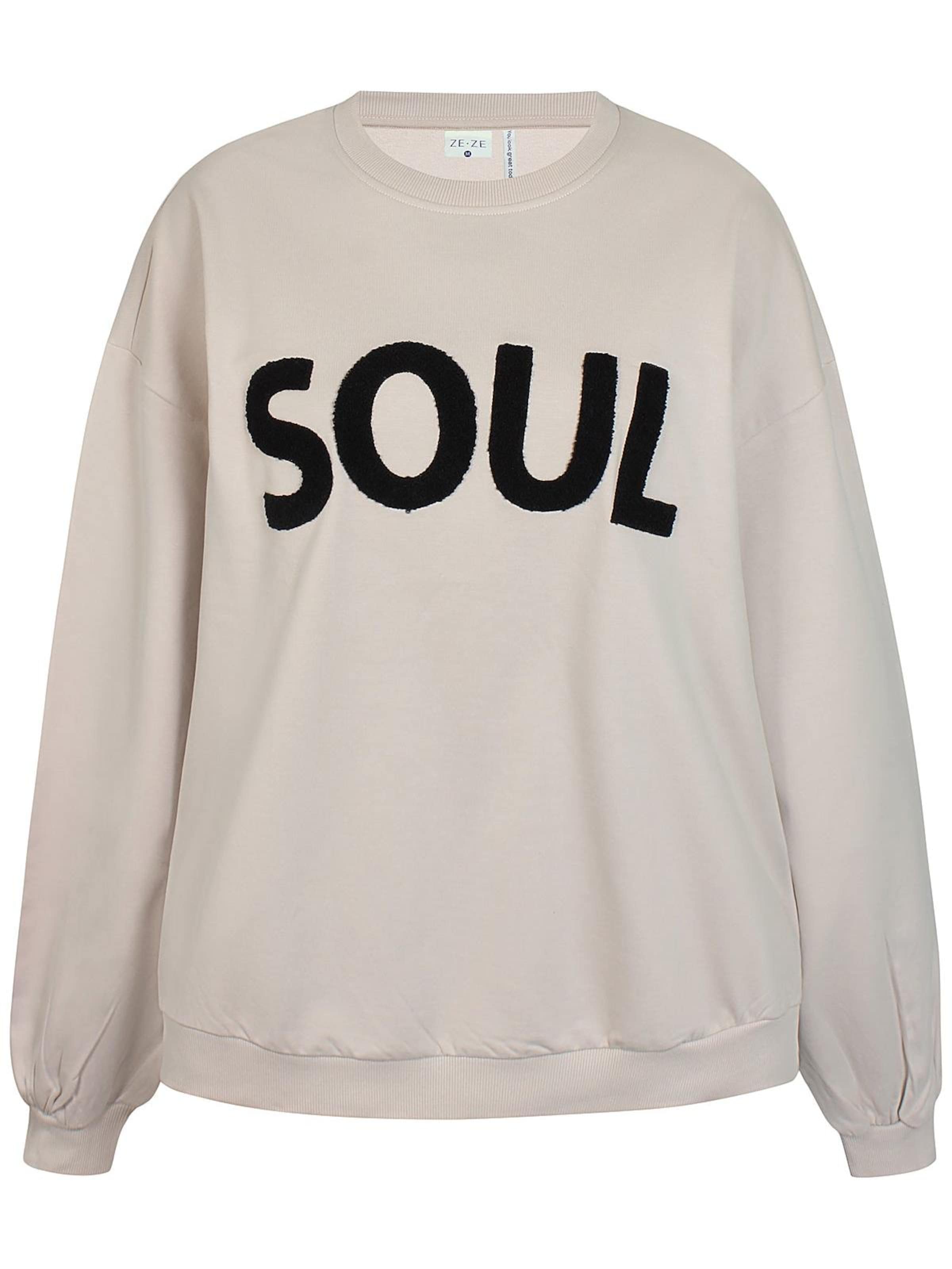 ze-ze Sweatshirt 'Esme 026' in Beige: voorkant