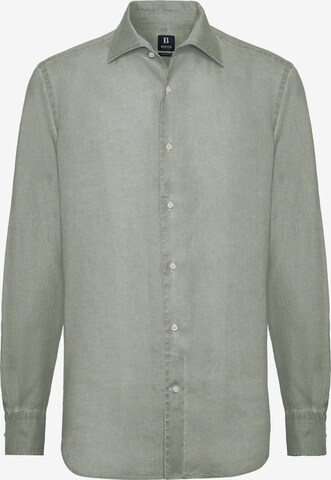 Boggi Milano Button Up Shirt in Green: front