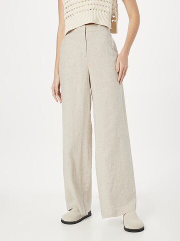 MSCH COPENHAGEN Wide leg Pants 'Karima' in Beige: front