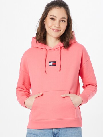 Tommy Jeans Mikina – pink: přední strana