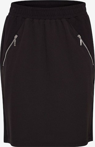 PULZ Jeans Skirt in Black: front