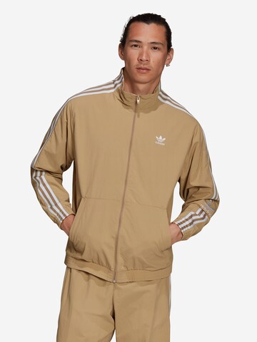 ADIDAS ORIGINALS Between-season jacket 'Adicolor Classics Lock-Up Trefoil' in Beige: front