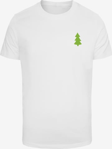 Merchcode T-Shirt 'Christmas Vibes' in Weiß: Vorderseite