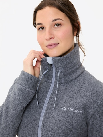 VAUDE Athletic fleece jacket 'Skomer III' in Grey