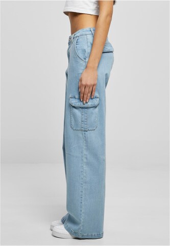 Wide leg Jeans cargo di Urban Classics in blu