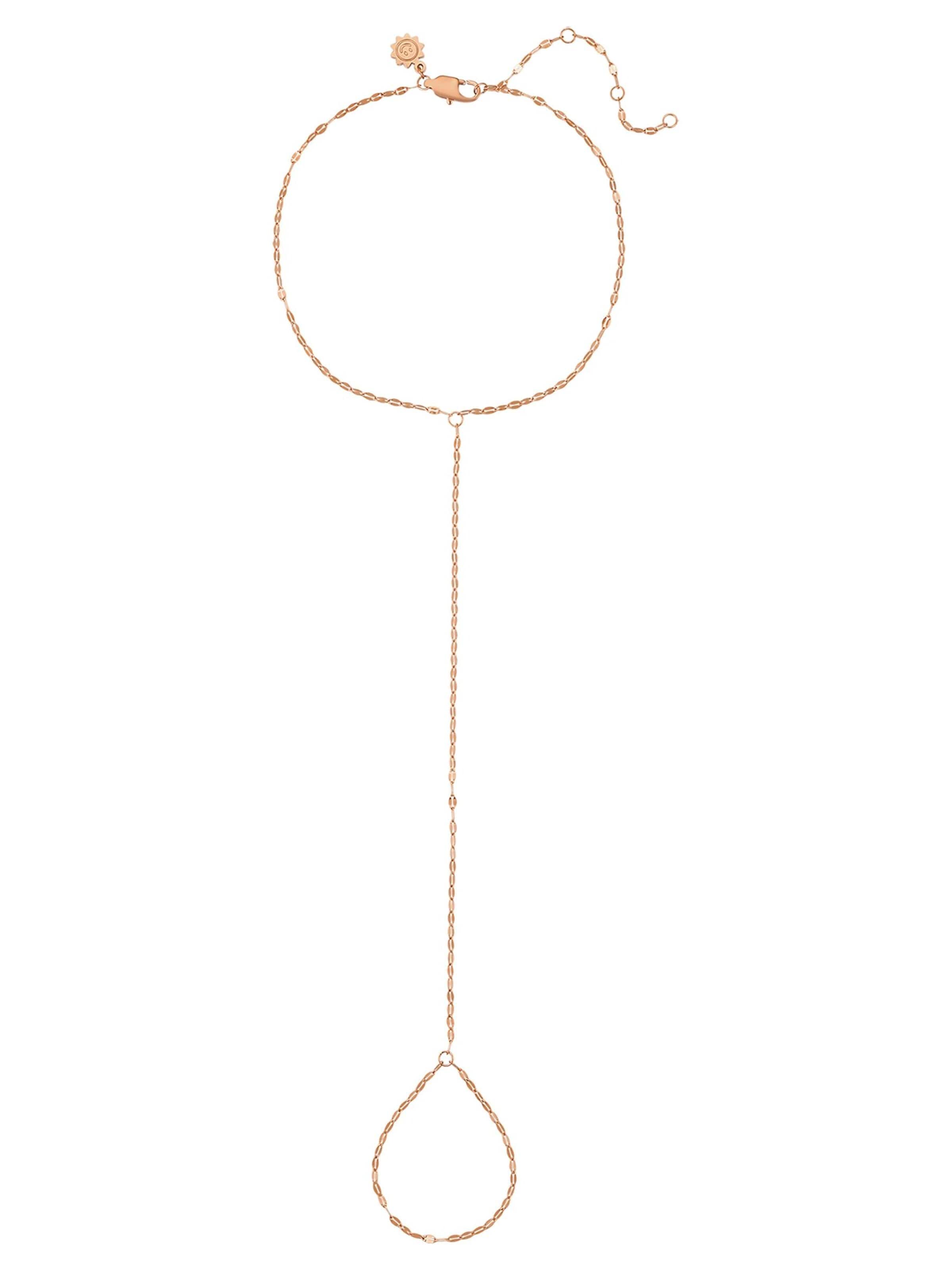 Bijoux de pied 'Flattened Rolo Toe Chain' Hey Happiness en or