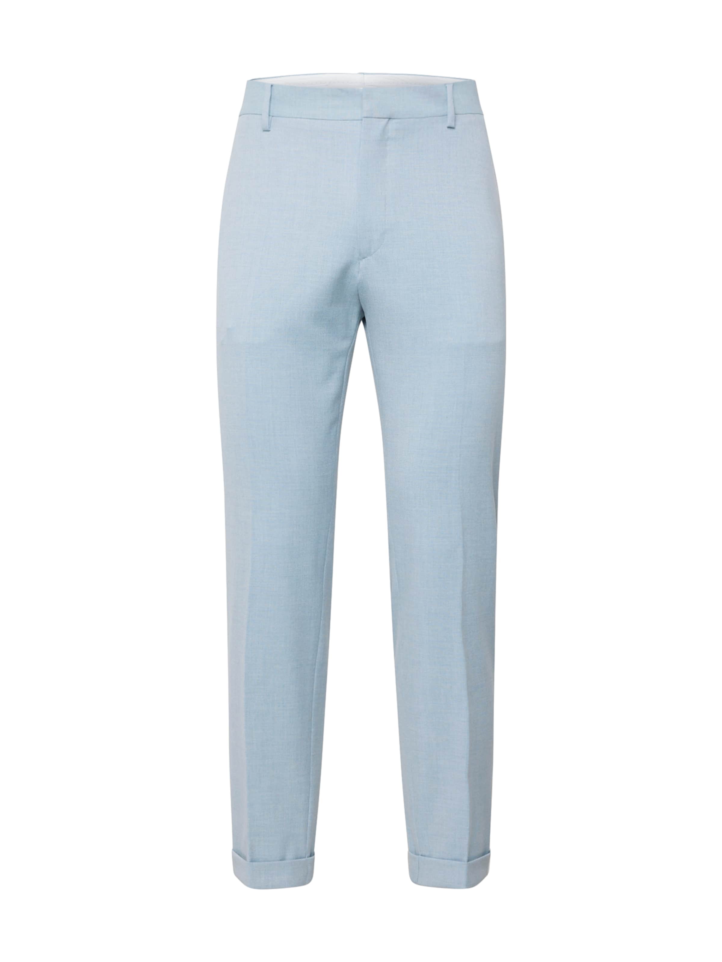 BURTON MENSWEAR LONDON - Tapered Calças com vincos em azul: frente