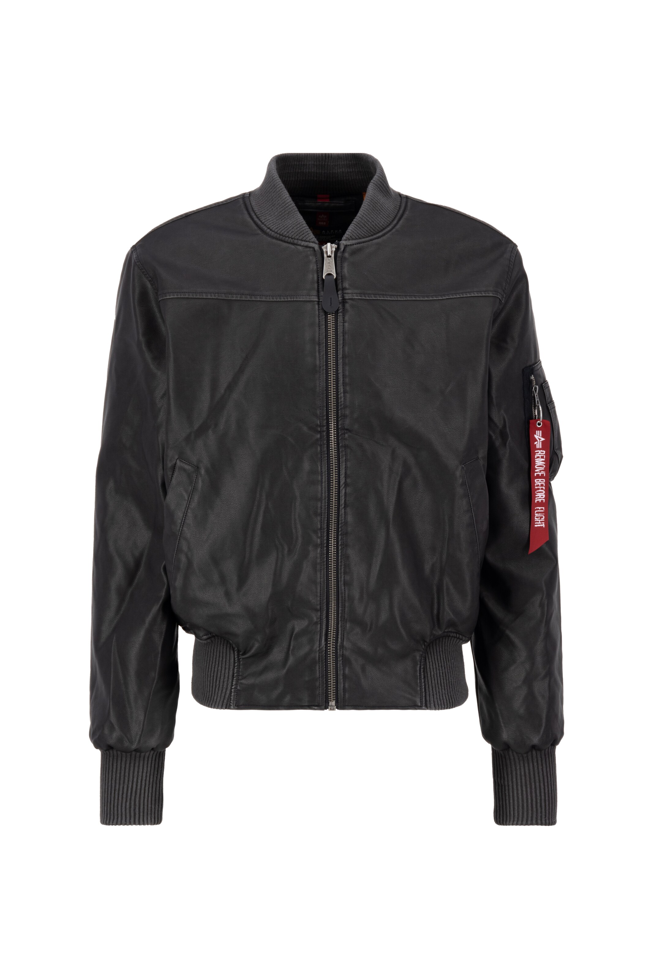 ALPHA INDUSTRIES Between-Season Jacket ' MA-1 FL ' in Black: front