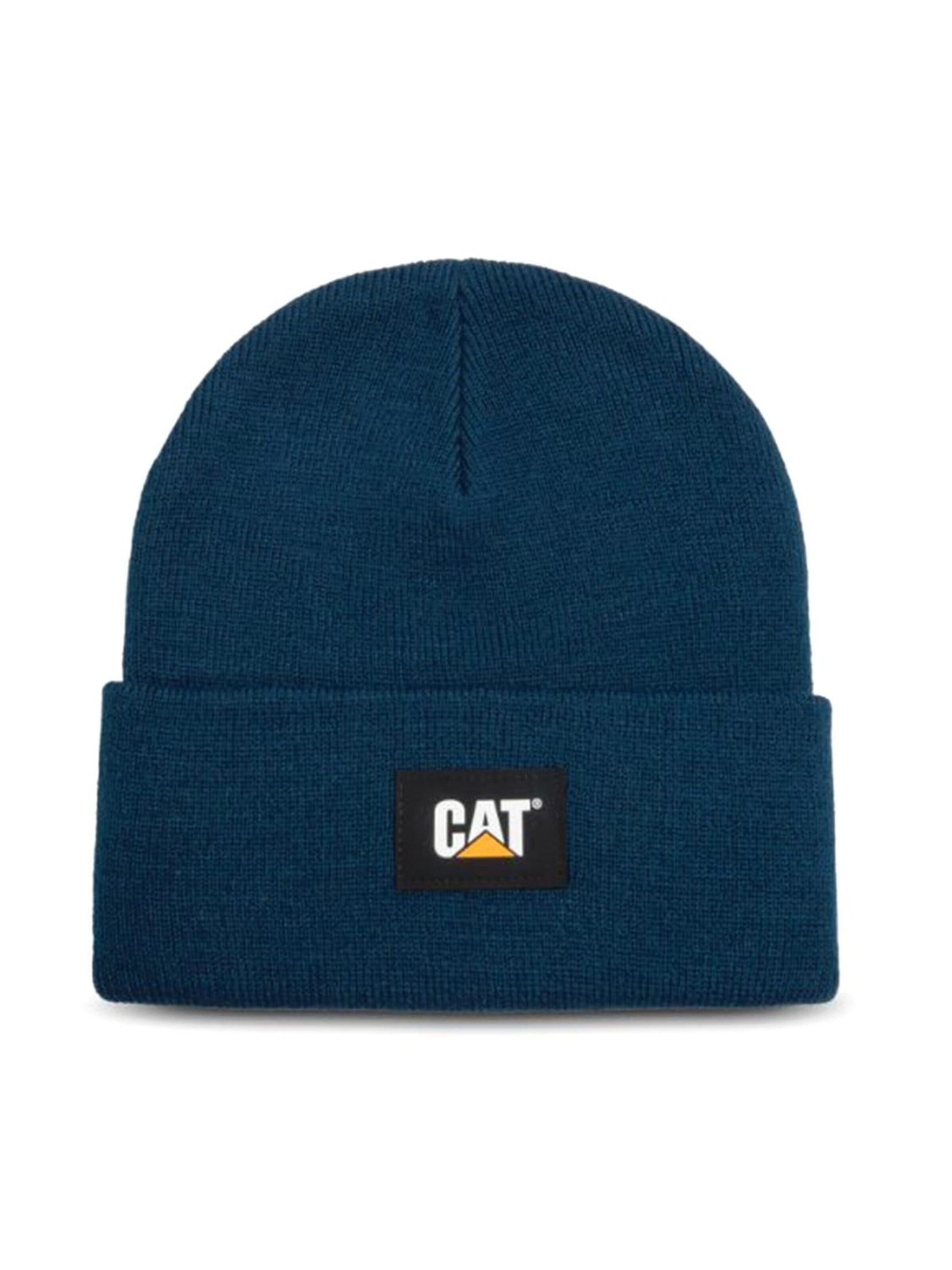 CAT Mütze 'Label Cuff Beanie'‌‌ in Blau: Vorderseite