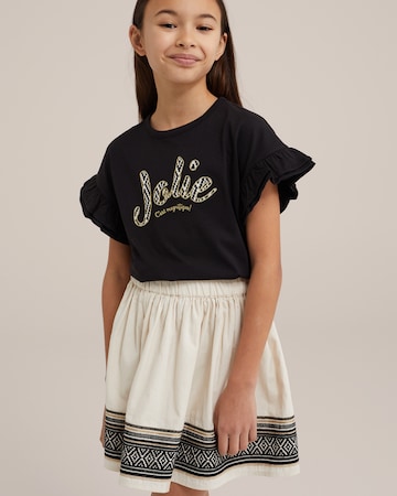 T-Shirt WE Fashion en noir : devant