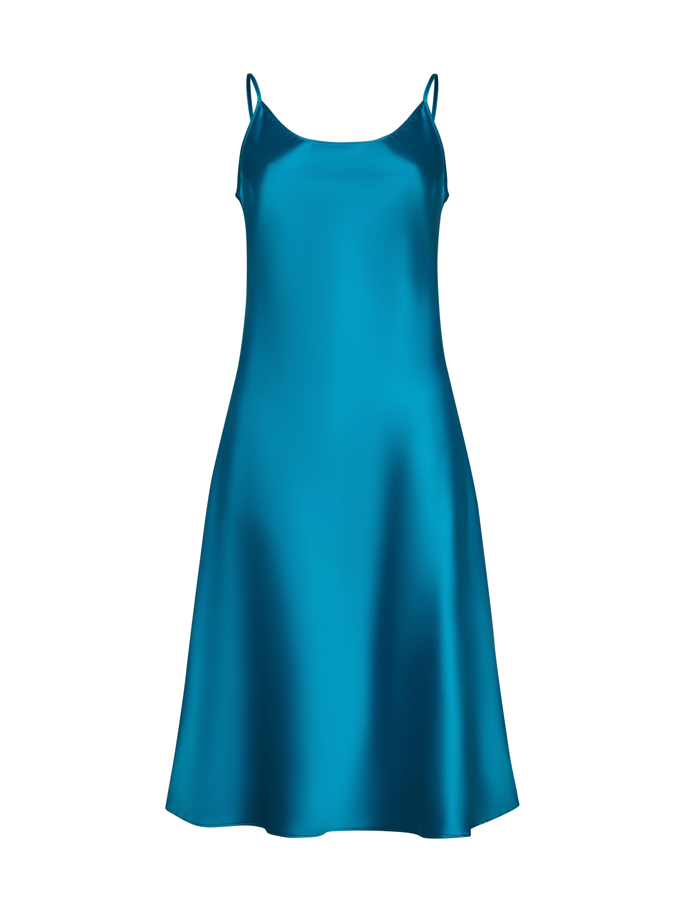 Serena Silueta Dress 'Below the knee satin slip dress 'Grace'' in Blue: front