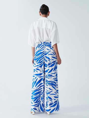 BWLDR Wide leg Trousers 'Barcelona' in Blue: back
