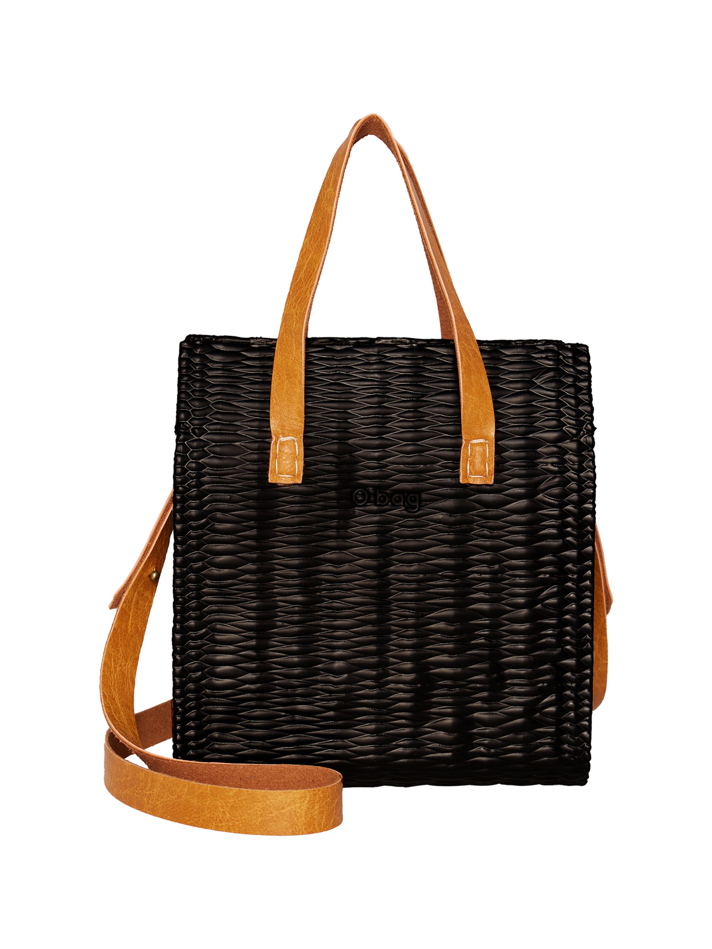 O bag Handbag in Black: front