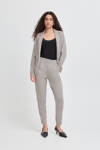 ICHI - Tapered Calças 'IHKATE' em cinzento