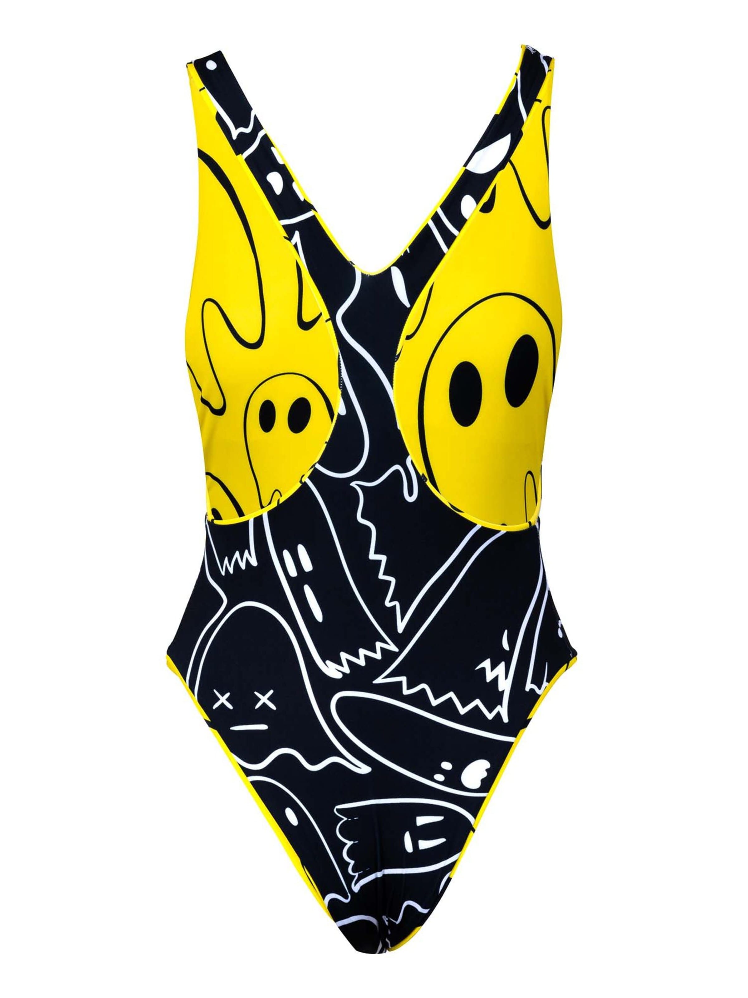 Kalaia Bralette Swimsuit 'Racer Back Reversible Swimsuit' in Black