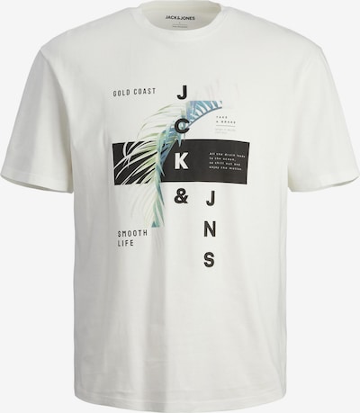 JACK & JONES T-Shirt 'JJCLARC' en bleu fumé / vert / noir / blanc, Vue avec produit