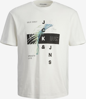 T-Shirt 'CLARC' JACK & JONES en blanc : devant