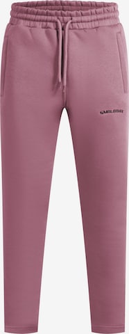 Coupe slim Pantalon 'Merrick' Smilodox en violet : devant