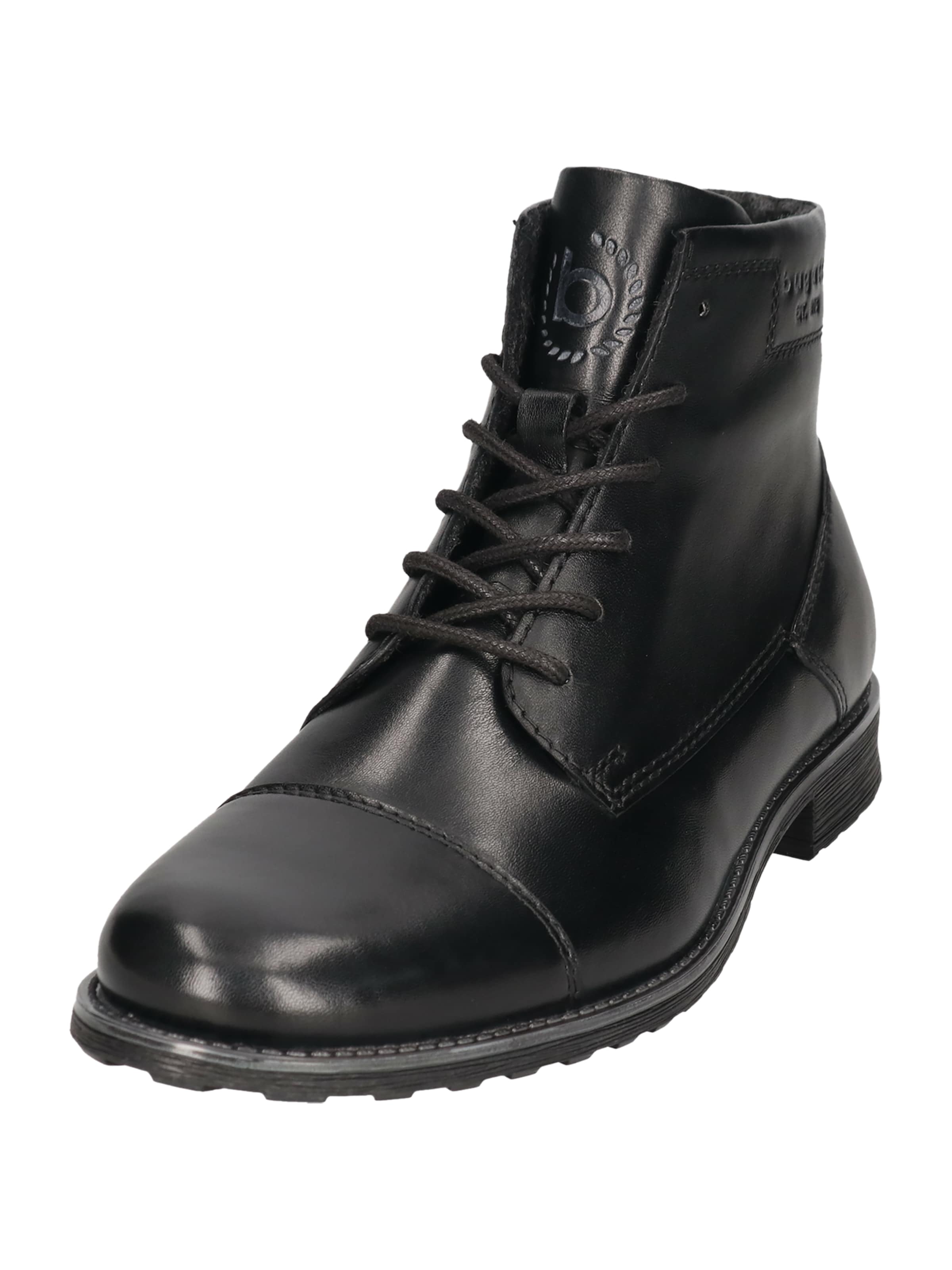 Bottines à lacets bugatti en noir : devant