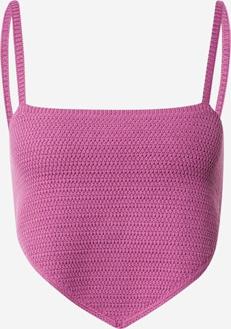 WEEKDAY Knitted Top in Purple: front