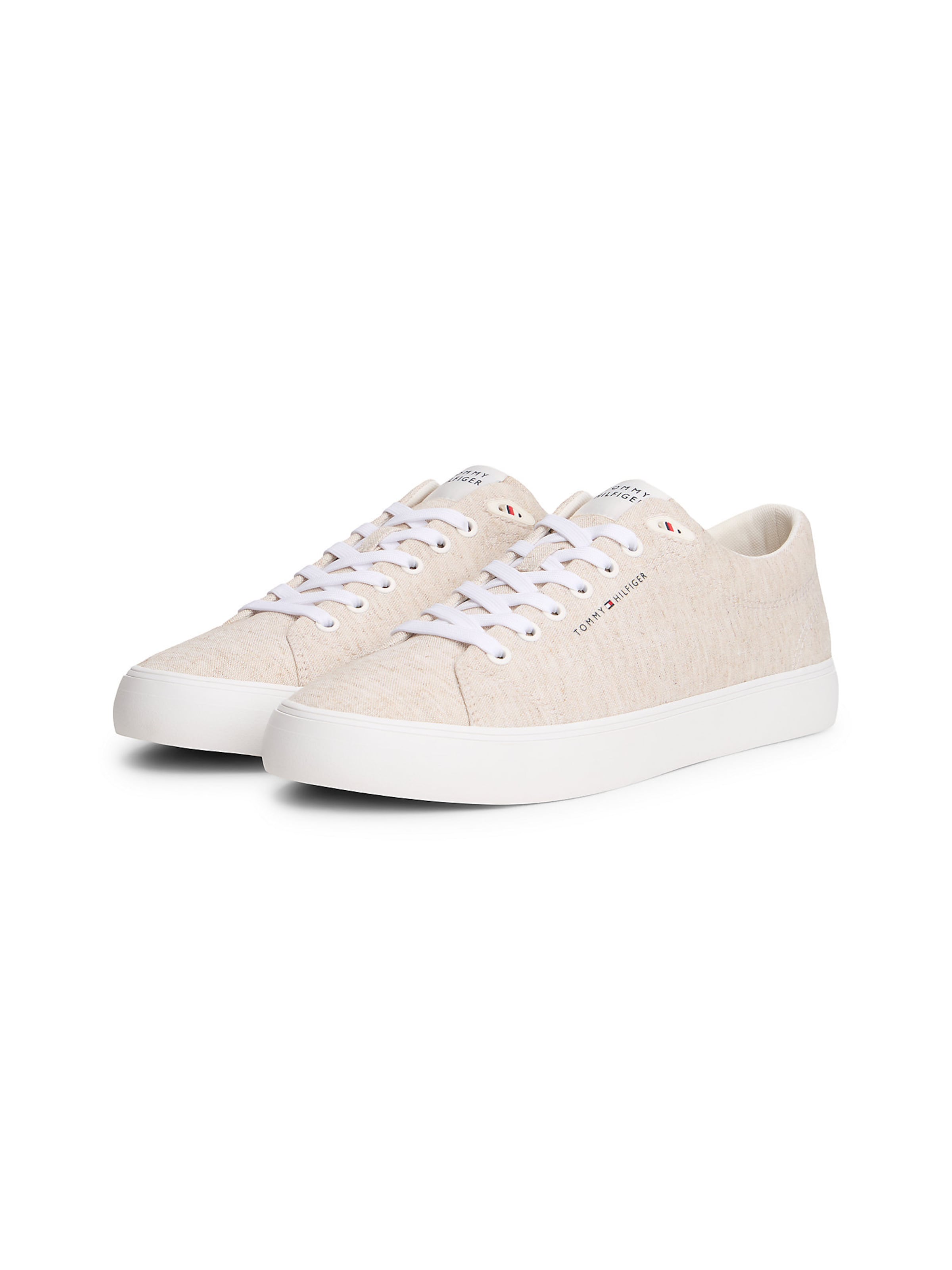 Baskets basses 'Chambray Jacquard' TOMMY HILFIGER en beige