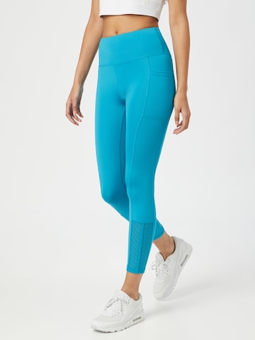 Bally Skinny Workout Pants in Blue: front