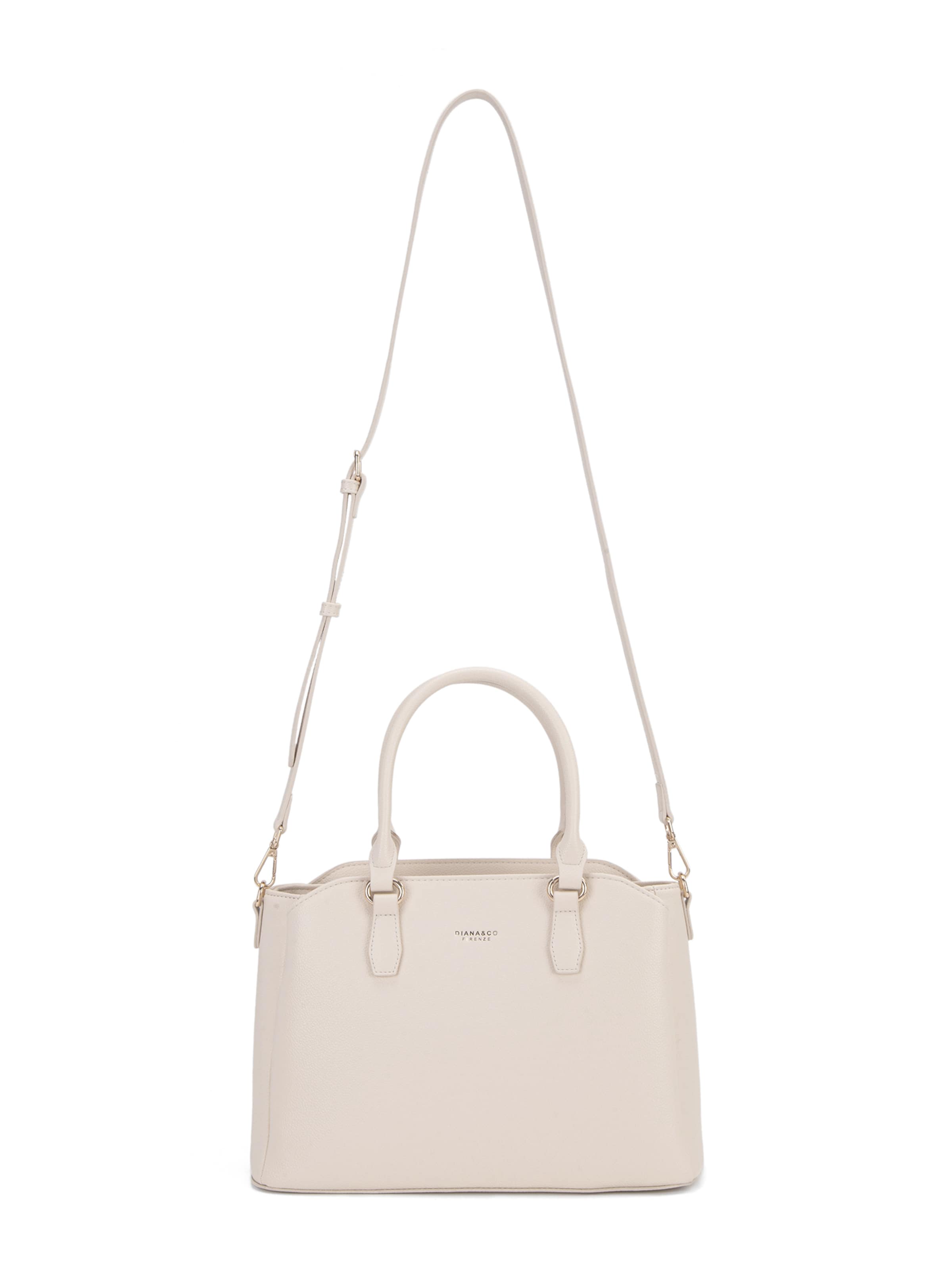 Borsa a mano di Diana&Co. in beige: frontale