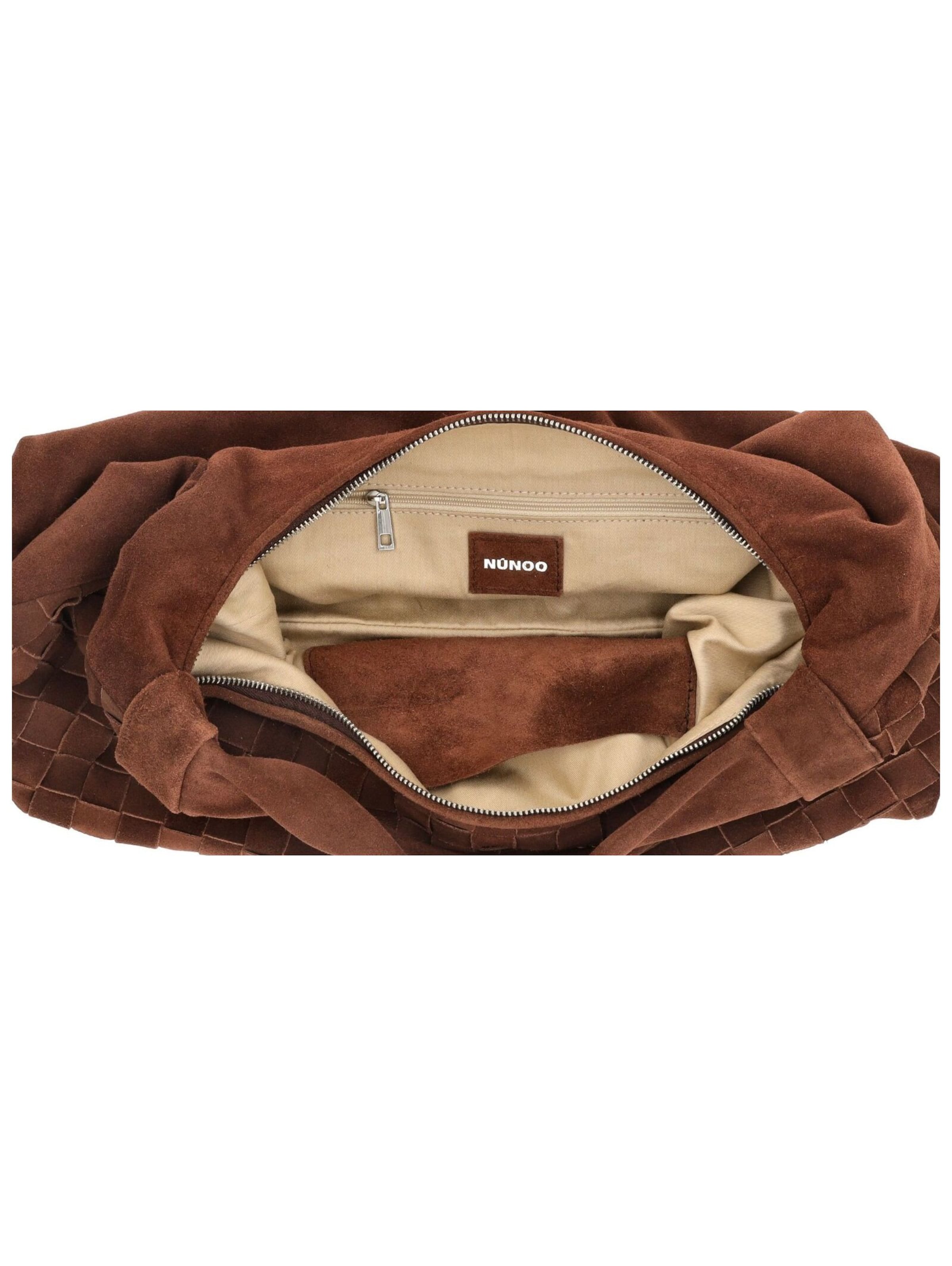 Sac bandoulière NÚNOO en marron : au dessus