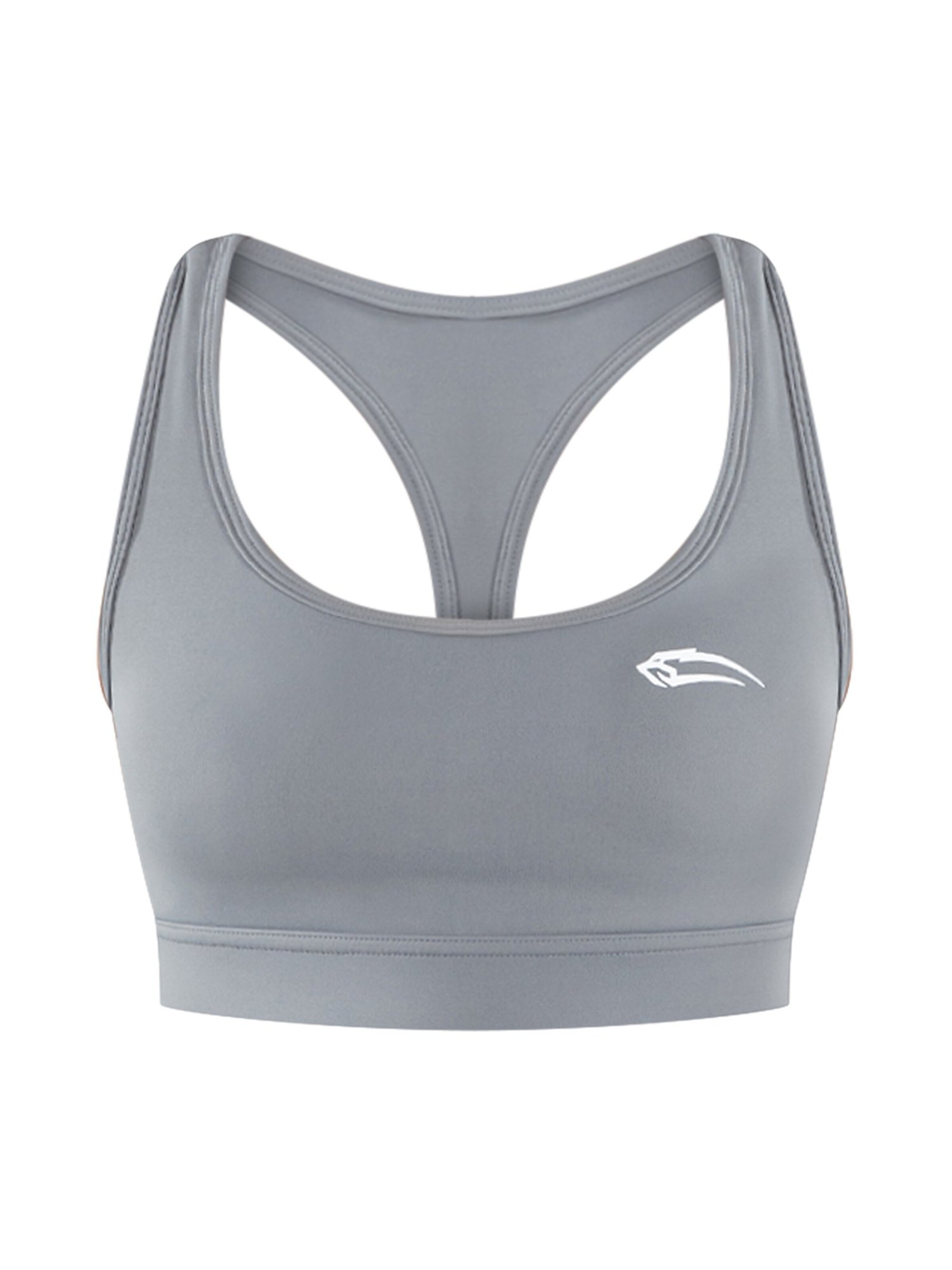 Smilodox Bustier Sport-BH 'Advanced Infinite' in Grau: Vorderseite