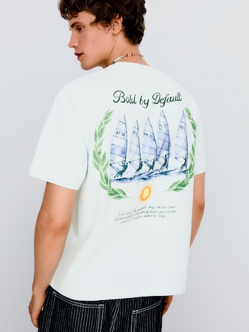 Bershka Tričko – modrá: přední strana