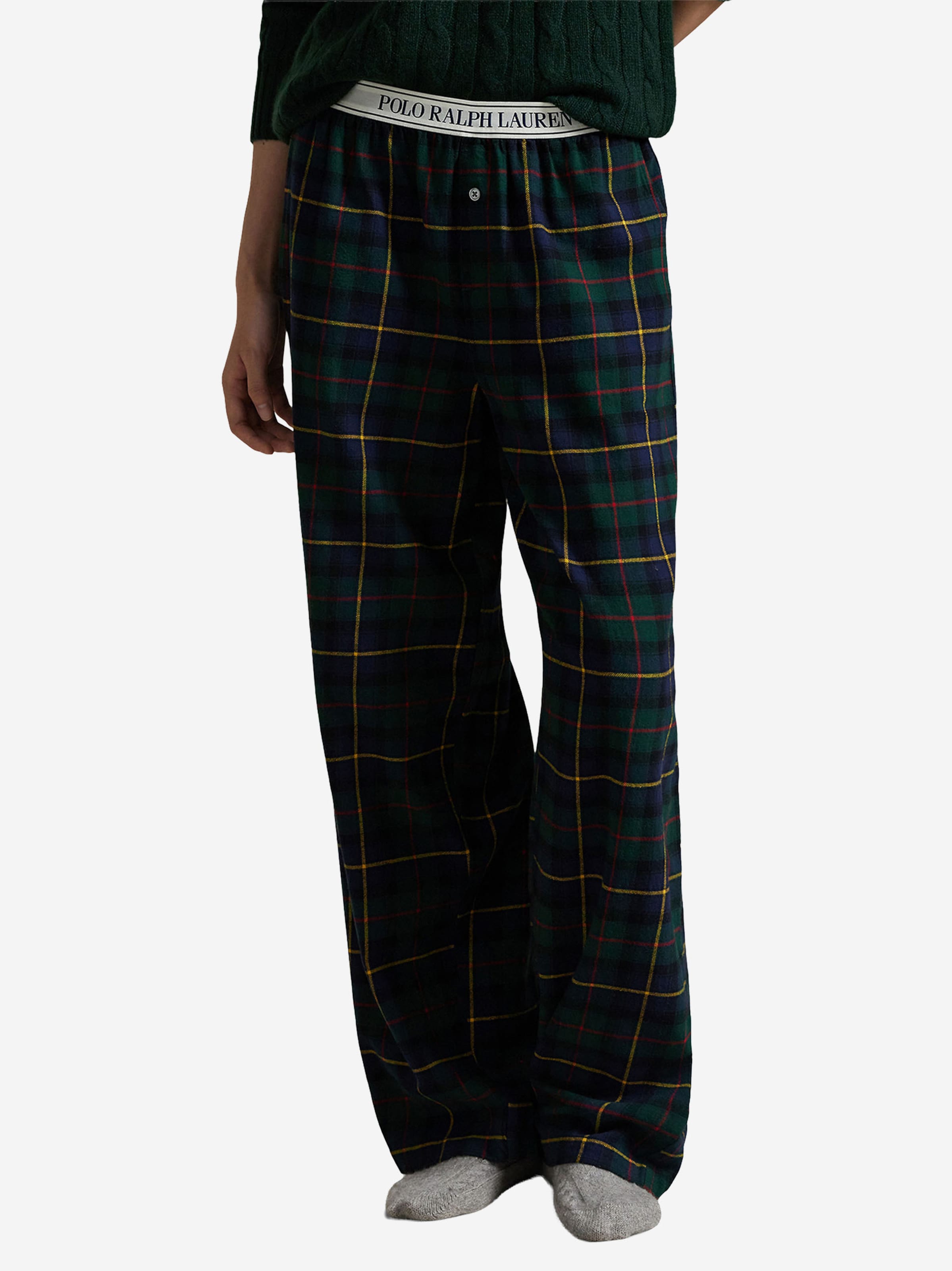Pantalon de pyjama ' Cozy Flannel ' Polo Ralph Lauren en bleu : devant