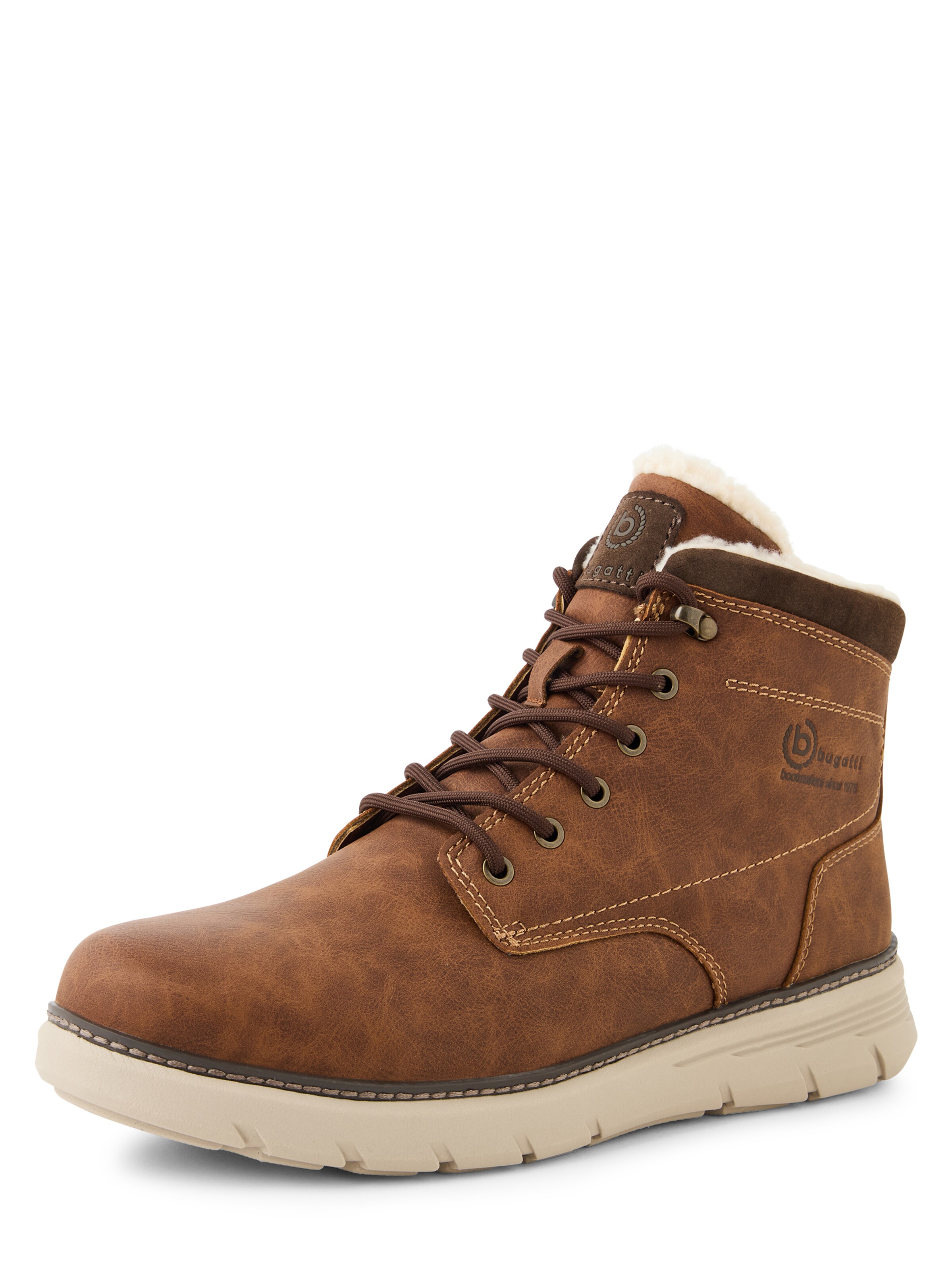 bugatti Lace-Up Boots in Brown: front