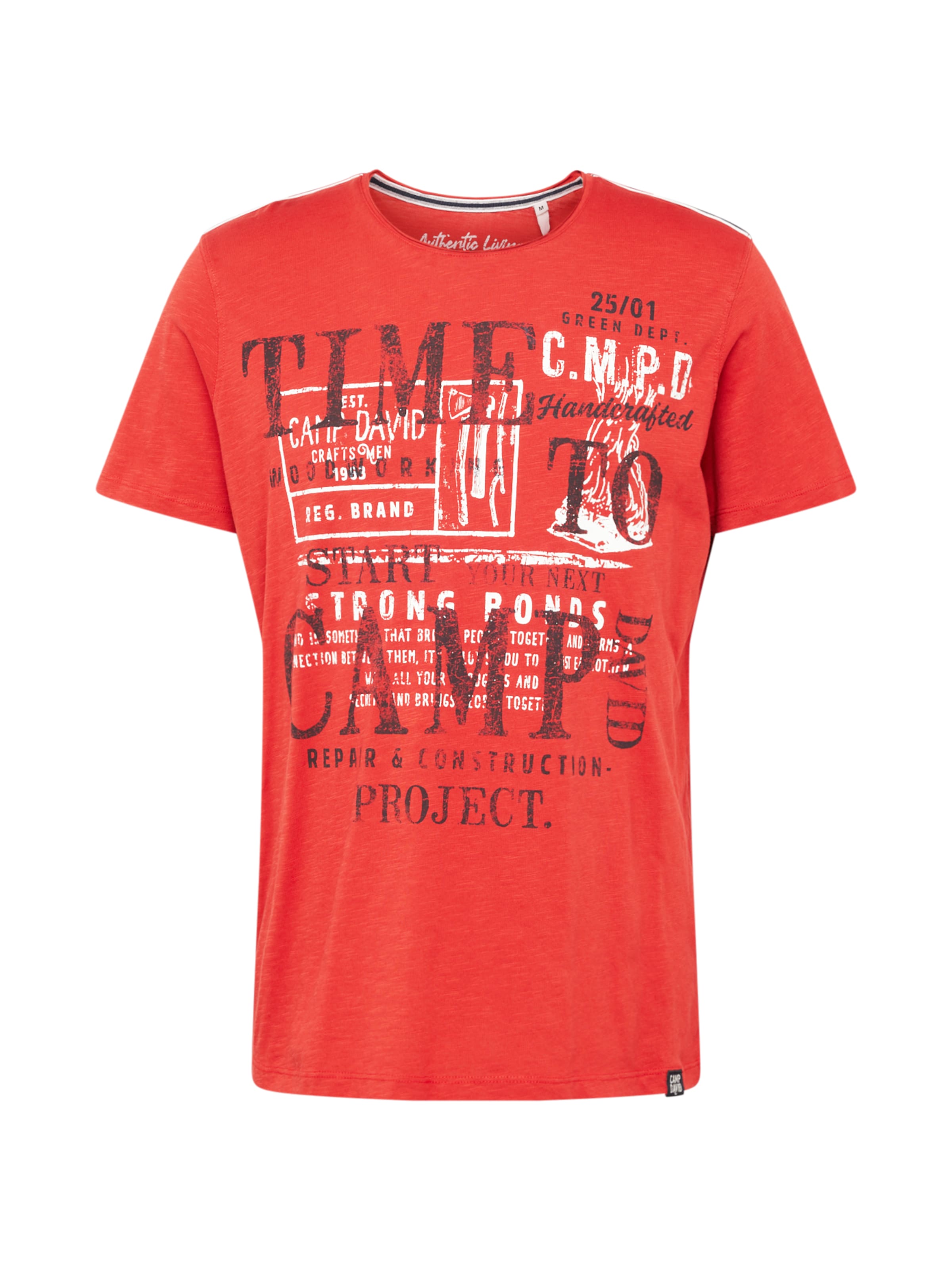 CAMP DAVID T-Shirt 'The Craftsmen' in Rot: Vorderseite