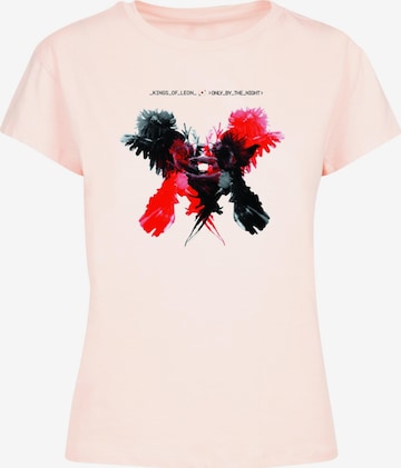 Merchcode Shirt 'Kings Of Leon - OBTN' in Roze: voorkant