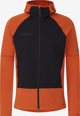 MAMMUT Athletic Fleece Jacket in Brown: front