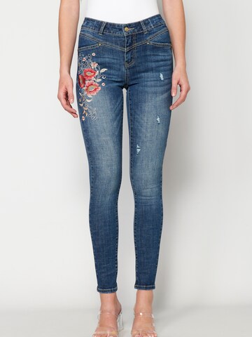 KOROSHI Skinny Jeans i blå: framsida